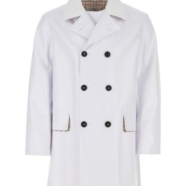 Maison Margiela Men Chalk Pvc Trench Coat