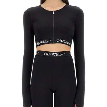 Off-White Women Cropped Top With Logoed Band