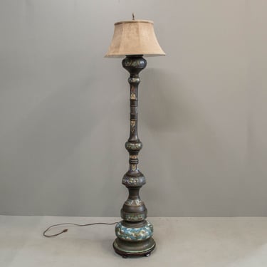 Vintage Tall Cloisonné Floor Lamp