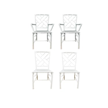 #1055 Set of 4 Faux Bamboo Patio Chairs by Meadowcraft