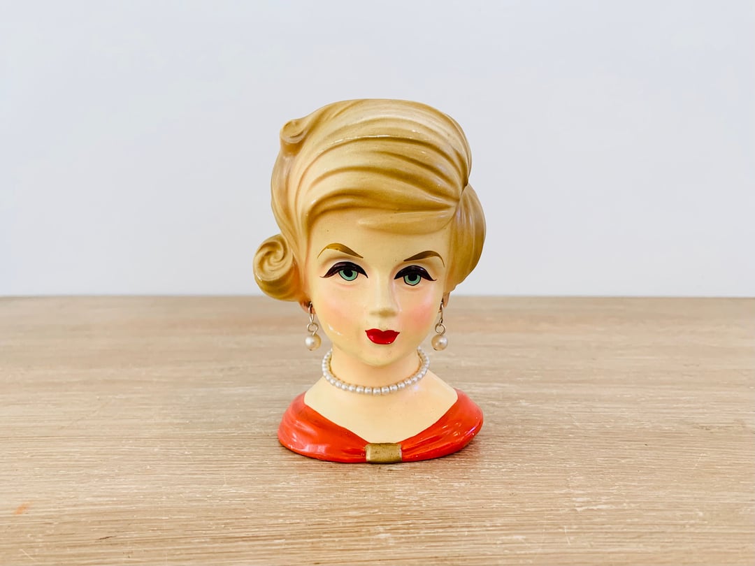 Vintage Rubens Originals Los Angeles Lady Head Vase 4120