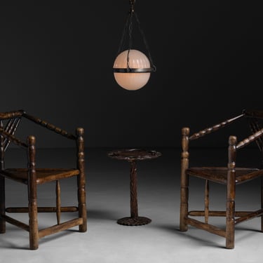 Turner’s Chairs / Jefferson Moonstone Chandelier