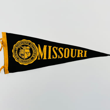 Vintage University of Missouri Souvenir Pennant 