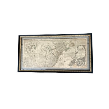 Antique 1779 Map of North America, Framed 