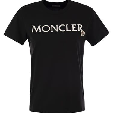 Moncler Women T-Shirt With Embroidered Logo