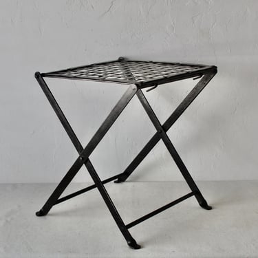 Maison Jansen Style Square Wrought Iron Woven Table 