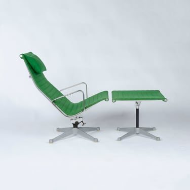 Aluminum Group Lounge Chair &amp; Ottoman by Charles &amp; Ray Eames for Herman Miller