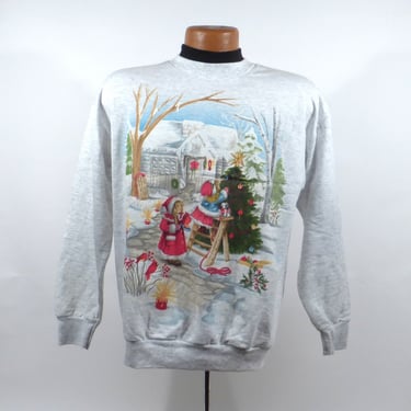 Ugly Christmas Sweater Vintage Sweatshirt Party Xmas Tacky Holiday size S 