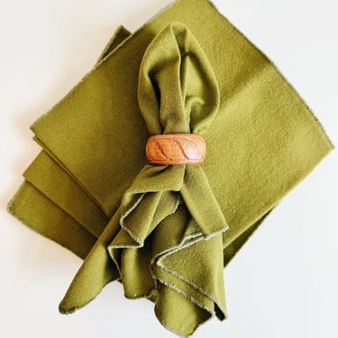 Set of 4 Avocado Green Napkins