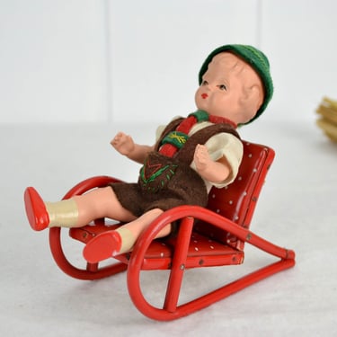 Old doll 30 mass Bavarian boy Bavaria cult design vintage retro toy toy nostalgia children decoration decoration girl rustic 