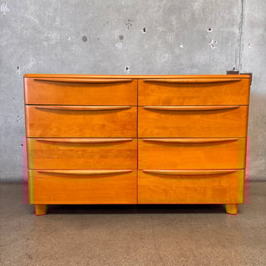 Vintage Solid Wood Heywood Wakefield Atomic 8 Drawer Dresser Restored