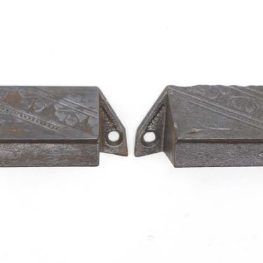 Pair of Antique 2.75 in. Victorian Cast Iron Bin Pulls