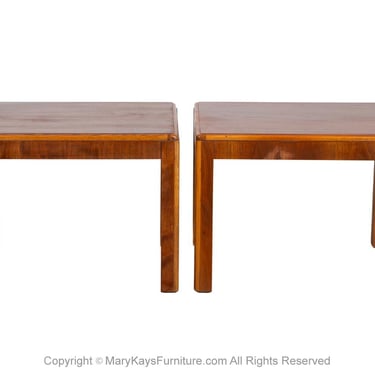 Mid-Century Lane Parson Style End Side Tables Pair 