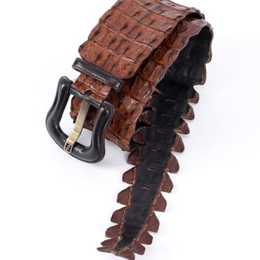 Wide Crocodile Belt