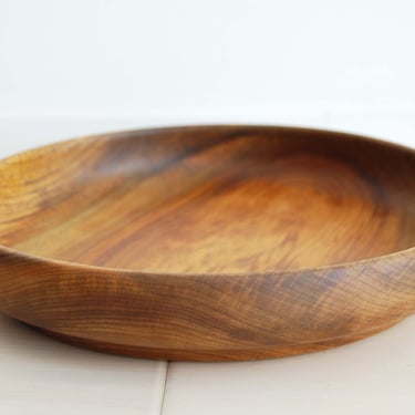 Vintage Oregon Myrtlewood Shallow Serving Bowl 