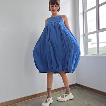 Cornflower Linen Bubble Dress