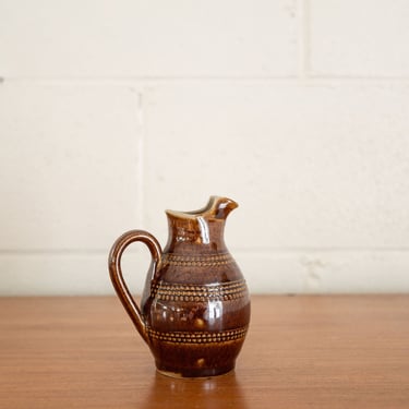 vintage french petite stoneware pitcher ii