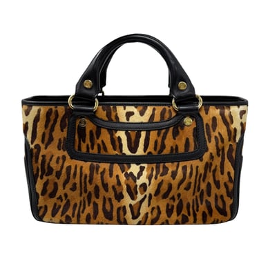 Celine Calf Hair Cheetah Mini Top Handle Bag