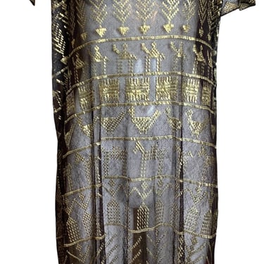 1920s Assuit Dress with Hand Hammered Brass