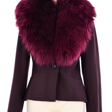 1990s Katharine Hamnett Fur Collar Jacket