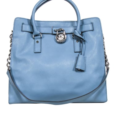 Michael Kors -Light Blue Leather Tote Bag