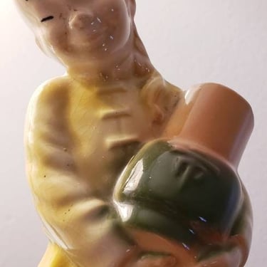 Mid Century California ceramics by YONA Oriental Man with Jug Asian figurine 