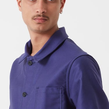 Le Laboureur Moleskin Work Jacket - Navy Blue