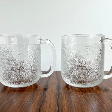 Vintage iittala Krouvi Glass Beer Mugs by Oiva Toikka - Set of Two 