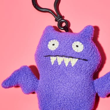 UglyDolls Plush Keychain Clip - Ice Bat Purple