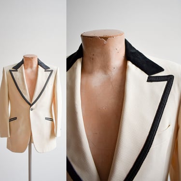 1970s White Tuxedo Jacket 
