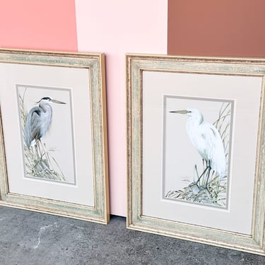 Pair of Heron Signed Art