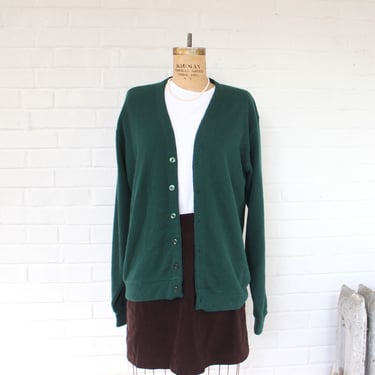 1980's M/L Forest Green Librarian Cardigan 