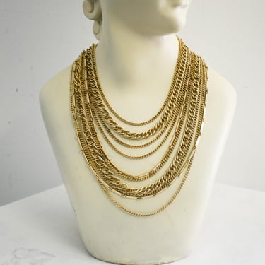 1960s/70s Gold Multi-Chain Necklace 