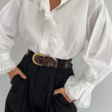 Stunning Vintage Victorian-Inspired Lace Blouse
