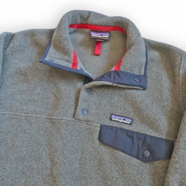 vintage Patagonia / Patagonia fleece / Y2K Patagonia Synchilla snap t grey fleece sweatshirt XXS 