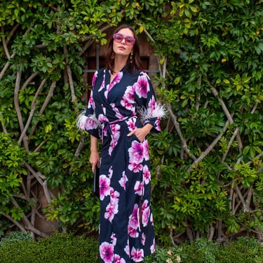 Marlene Wrap Dress in Pink Hibiscus Bloom (PRE-ORDER) 