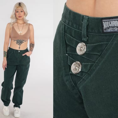 90s Wrangler High Waisted Emerald Green Jeans - Medium, 27.5 – Flying  Apple Vintage