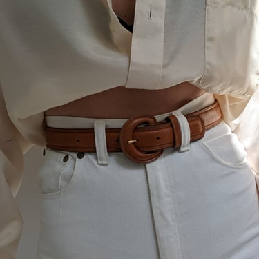 Vintage Chestnut Smooth Leather Belt