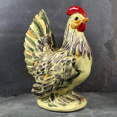 Vintage Ceramic Chicken | Chicken Sculpture | Vintage Kitchen Decor | French Country Decor | Bixley Shop 