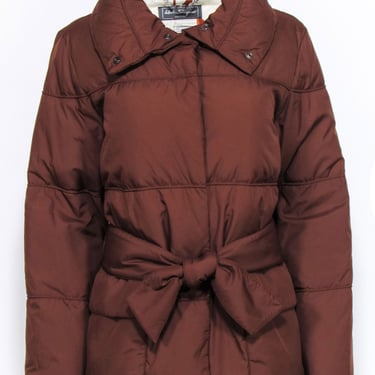 Ferragamo - Brown Belted Puffer Jacket Sz 6