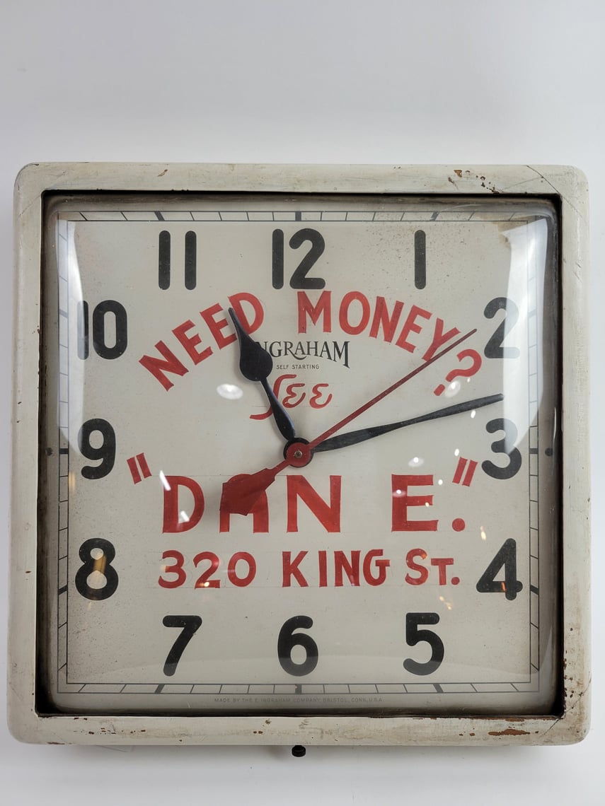 Retro Advertisement Clock Wishbone Reserve Baltimore, MD