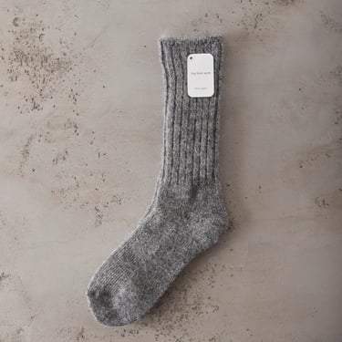 Fog Linen Mohair Socks, Grey