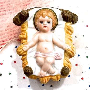 VINTAGE: Porcelain Baby Jesus Nativity Figurine - Nativity Replacements - Decorations Holidays, Christmas 