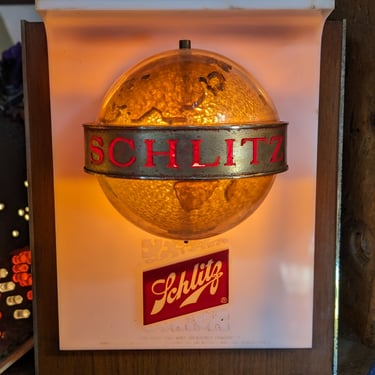 Vintage Schlitz Globe Lamp