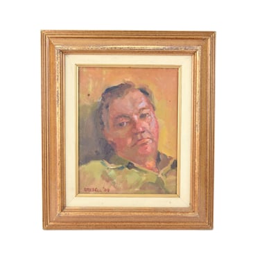 Impressionist Portrait Painting of Sculptor Bill Merklein by Susan Grissell 