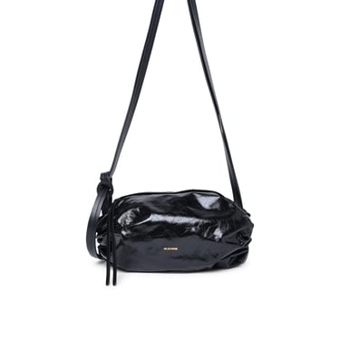 Jil Sander Woman Small 'Crossbody' Black Calf Leather Bag