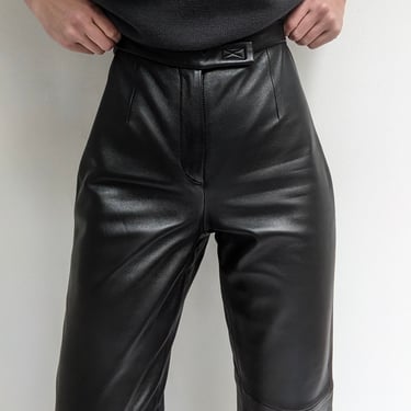 Incredible Vintage Onyx Leather Pants