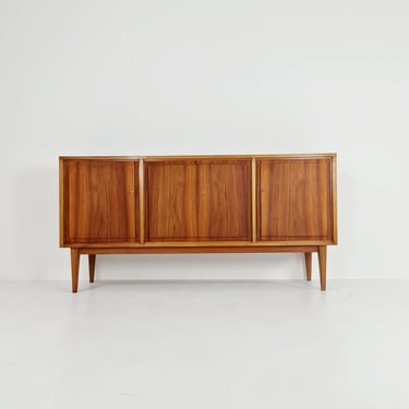 Mid Century Modern German Solid Walnut Sideboard 1960s 