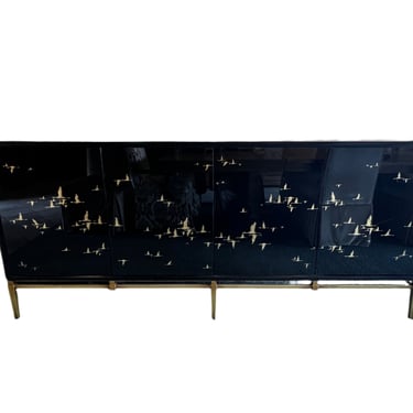 John-Richard Marla Noir Black and Gold 4 Door Console SS262-14