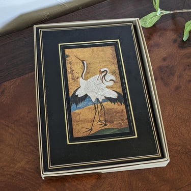 Vintage Asian Cranes Address Book in Original Packaging 